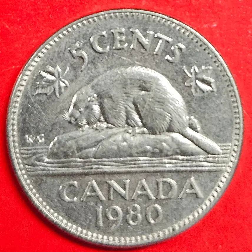 [BUNJANG] 1980 Canada Beaver 5 Cent Coin / 1980 카나다 비버 5센트 M723