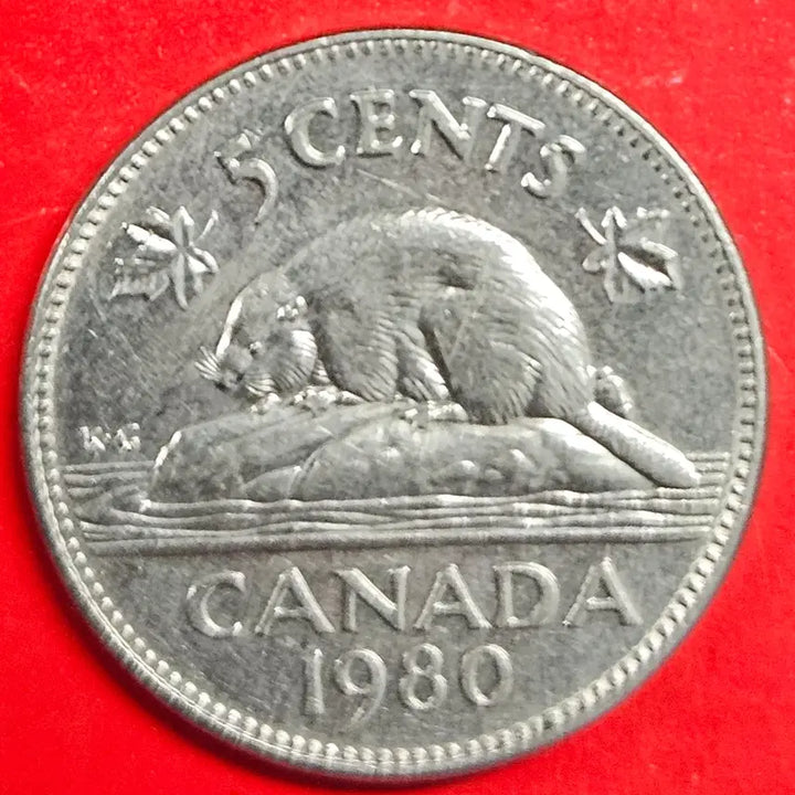 [BUNJANG] 1980 Canada Beaver 5 Cent Coin / 1980 카나다 비버 5센트 M723