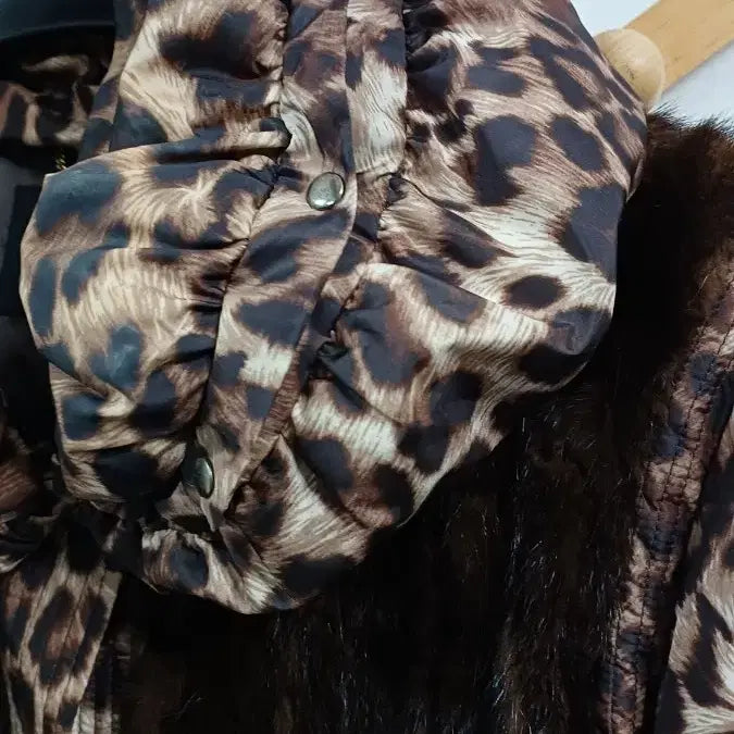 [BUNJANG] Unknown Mink & Duck Down Padded Jacket (Size 66) / 밍크 +오리털 (새) 패딩 66사이즈 반가슴53길이80