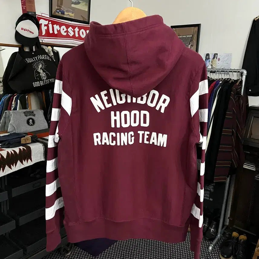 [BUNJANG] Neighborhood Racing Team Hoodie / 네이버후드 레이싱팀 후드티