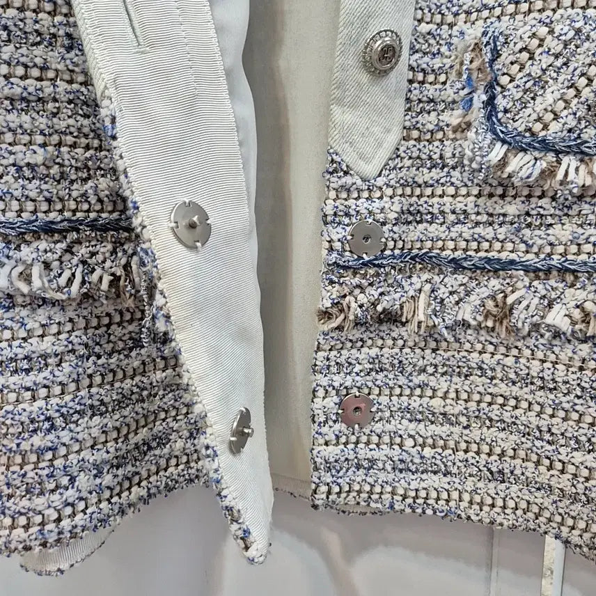 [BUNJANG] Time Tweed Jacket / 타임 반팔 트위드 자켓