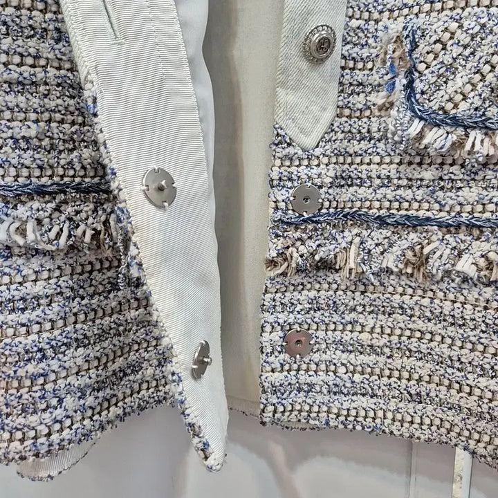 [BUNJANG] Time Tweed Jacket / 타임 반팔 트위드 자켓