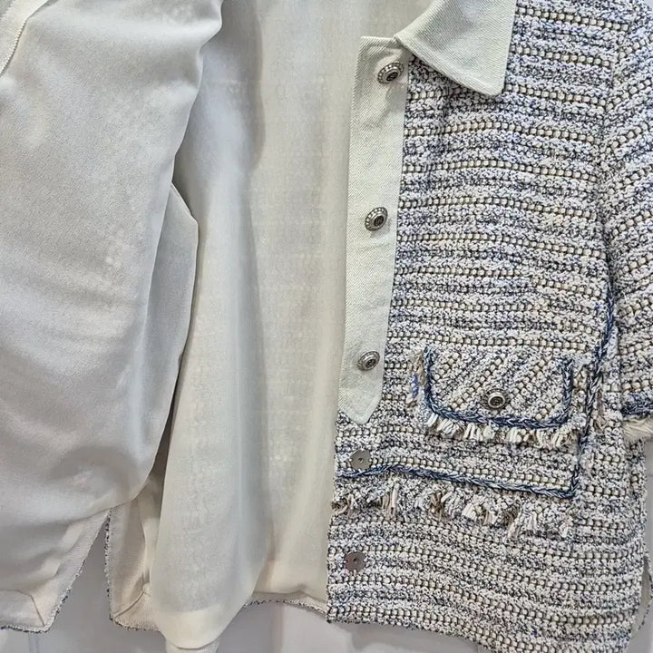 [BUNJANG] Time Tweed Jacket / 타임 반팔 트위드 자켓