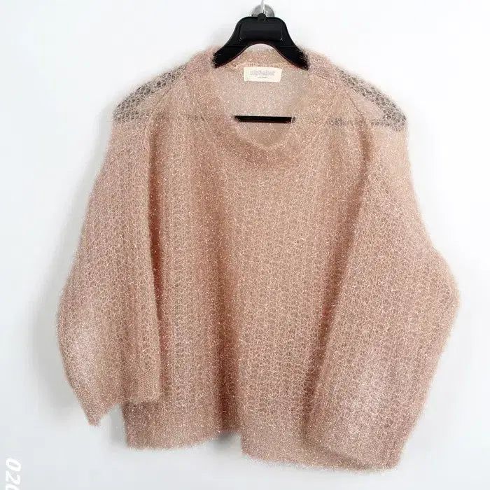 [BUNJANG] Alphabet Oversized See-through Knit Top / [정리특가]여성F/ 알파벳 오버핏 씨스루 홑겹니트BG 17-41