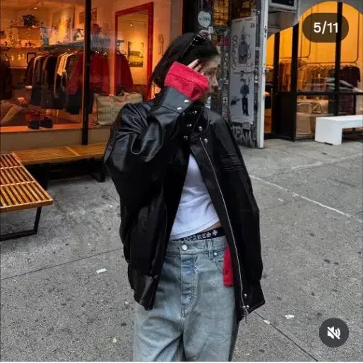 [BUNJANG] Allrights Mika Leather Jacket / 올라이츠 미카 가죽자켓/올라이츠 가죽자켓