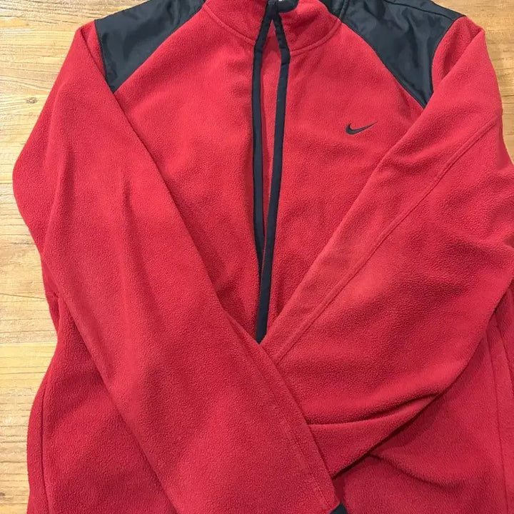 [BUNJANG] Nike Vintage Red Fleece Jacket / 나이키 빈티지 레드 후리스