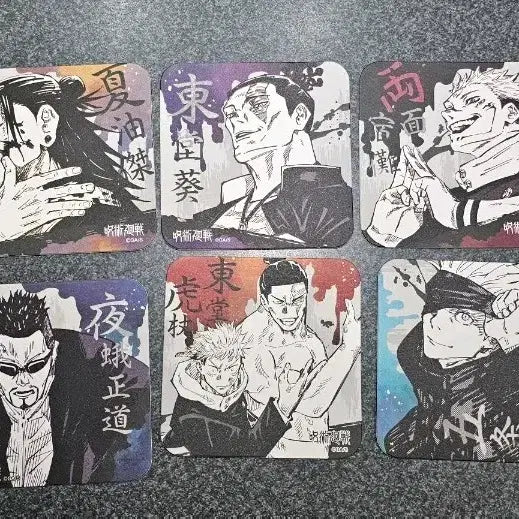 [BUNJANG] Jujutsu Kaisen Jump Shop Lookup Art Coaster Set / 주술회전 아트코스터 1탄 점프샵 굿즈 고죠 스쿠나 게토 나나밍 룩업