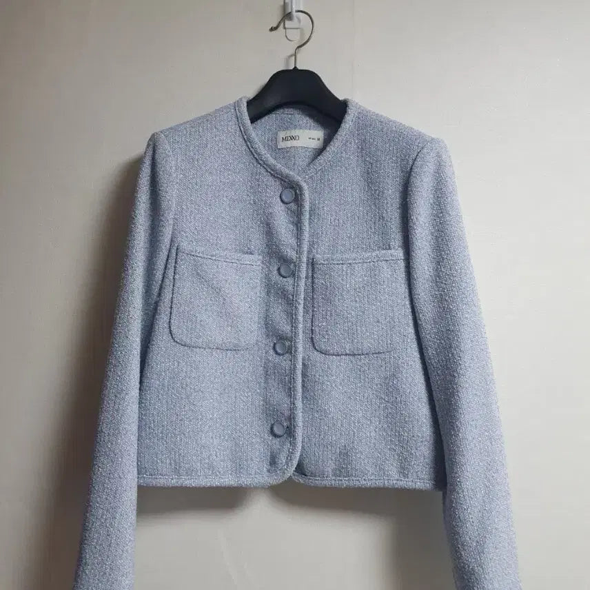 [BUNJANG] MIXXO Tweed Jacket - Light Blue - Size M / MIXXO 트위드 자켓 M  연하늘색 봄자켓