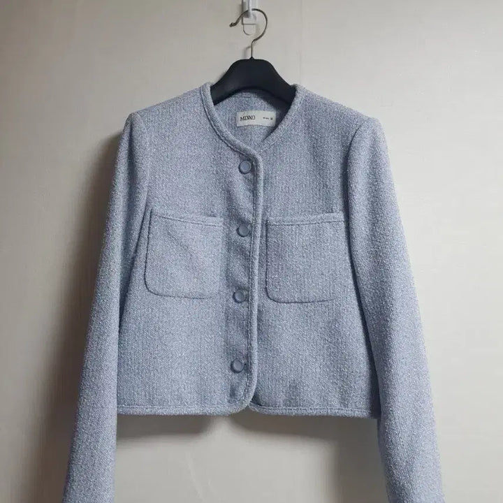 [BUNJANG] MIXXO Tweed Jacket - Light Blue - Size M / MIXXO 트위드 자켓 M  연하늘색 봄자켓