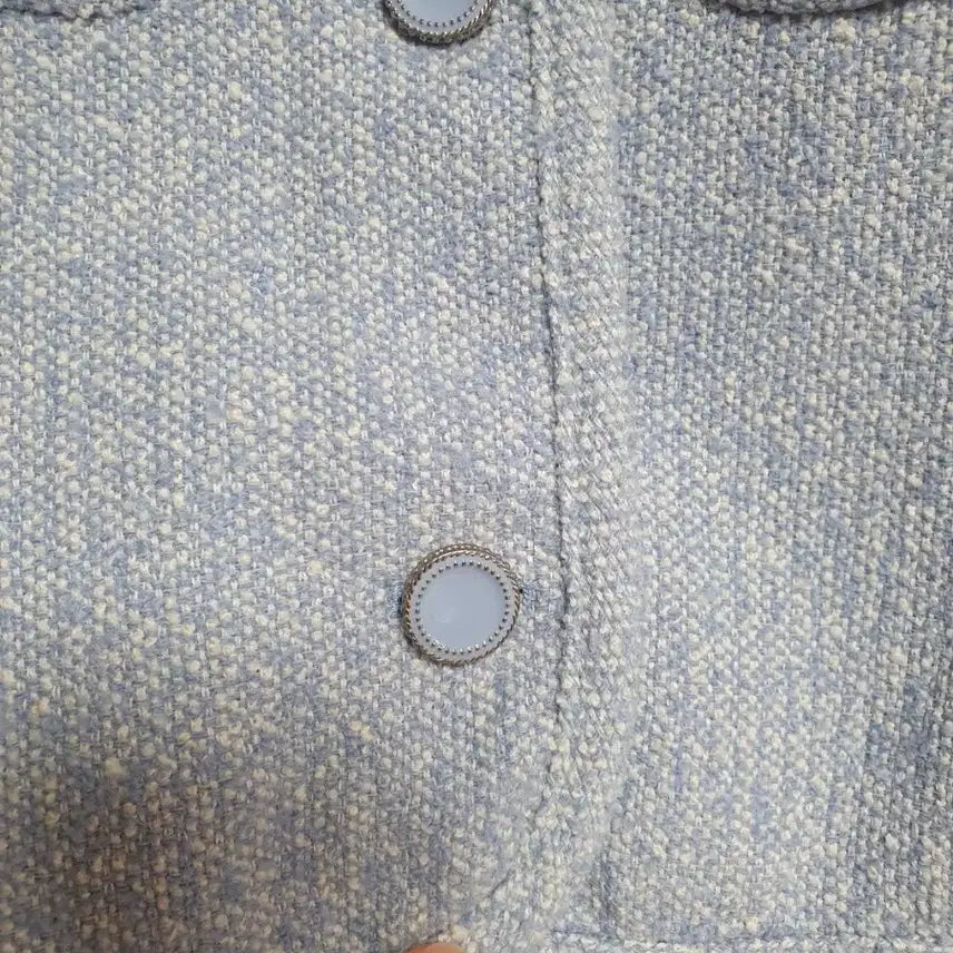 [BUNJANG] MIXXO Tweed Jacket - Light Blue - Size M / MIXXO 트위드 자켓 M  연하늘색 봄자켓