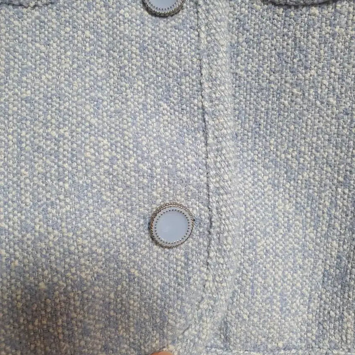 [BUNJANG] MIXXO Tweed Jacket - Light Blue - Size M / MIXXO 트위드 자켓 M  연하늘색 봄자켓