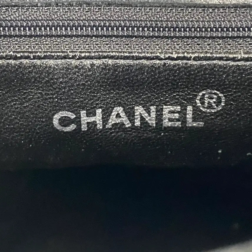 [BUNJANG] Chanel Vintage Matelasse Mini Tote Bag / CHANEL /빈티지 샤넬 5번대 마틀라세 블랙 태그 램스킨 미니 토트백