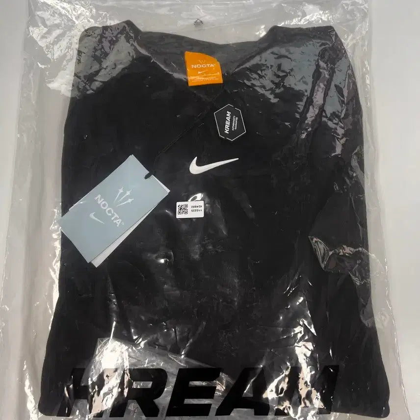 [BUNJANG] Nike Nocta Fleece Crew Sweatshirt Black White / 나이키 녹타 플리스 CS 크루 스웨트셔츠 블랙 화이트 - US/EU(FN