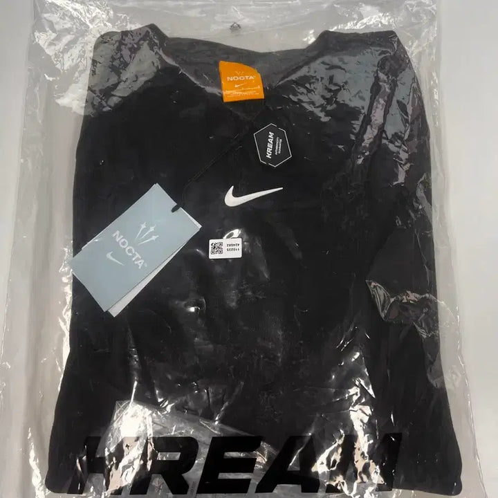 [BUNJANG] Nike Nocta Fleece Crew Sweatshirt Black White / 나이키 녹타 플리스 CS 크루 스웨트셔츠 블랙 화이트 - US/EU(FN