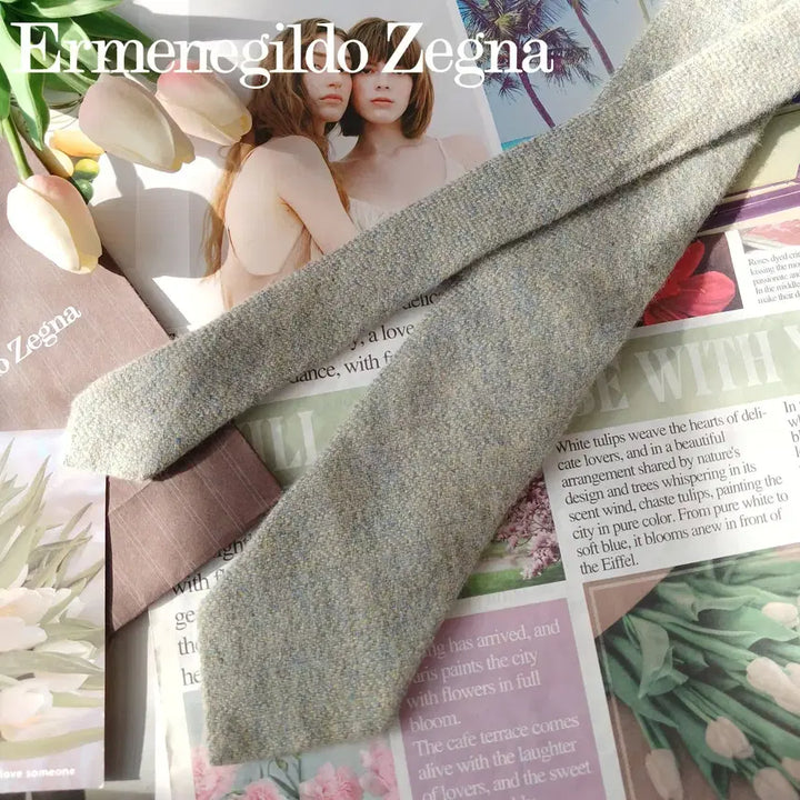 [BUNJANG] Zegna Wool Tie Mint 9.5cm / 에르메네질도 제냐 울 넥타이 민트 컬러 9.5cm A+등급 a19717