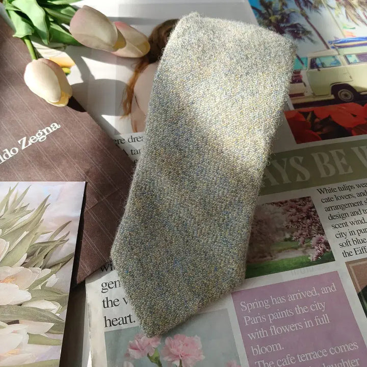 [BUNJANG] Zegna Wool Tie Mint 9.5cm / 에르메네질도 제냐 울 넥타이 민트 컬러 9.5cm A+등급 a19717