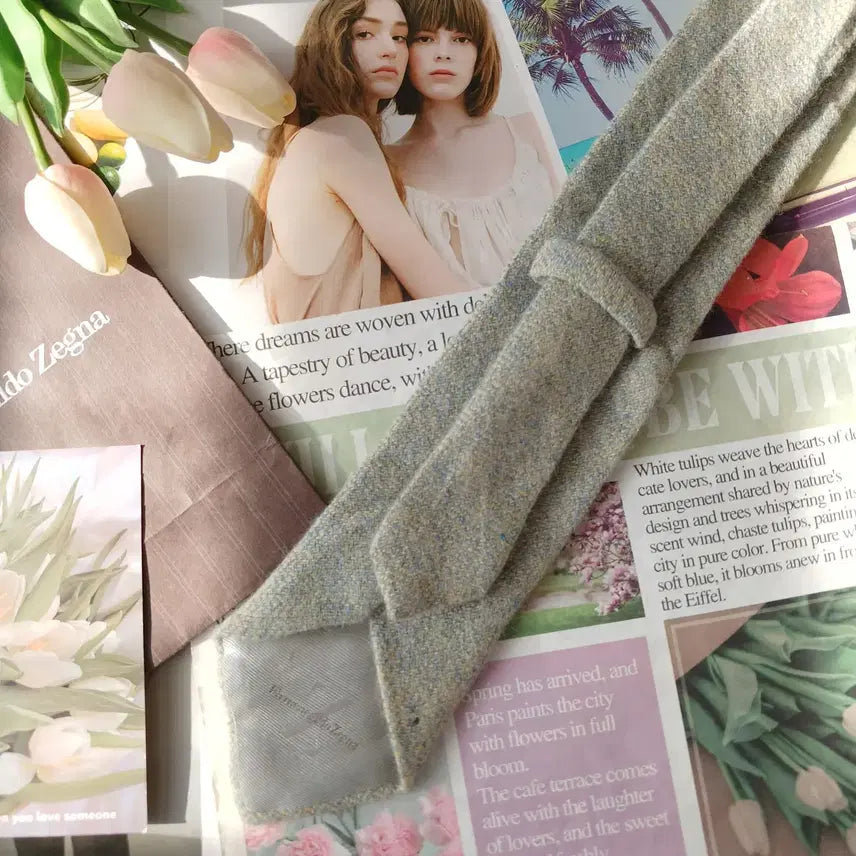 [BUNJANG] Zegna Wool Tie Mint 9.5cm / 에르메네질도 제냐 울 넥타이 민트 컬러 9.5cm A+등급 a19717