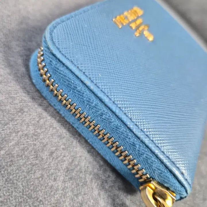 [BUNJANG] Prada Saffiano Blue Bi-fold Wallet / 프라다 사피아노 블루 반지갑(정품)