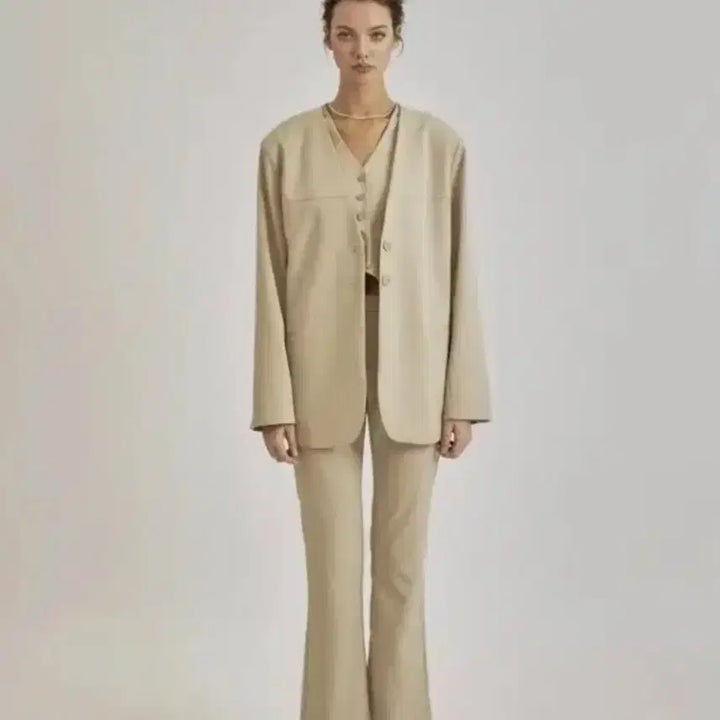 [BUNJANG] 3TIZ Claire Jacket Beige / 쓰리타임즈 클레어자켓 베이지