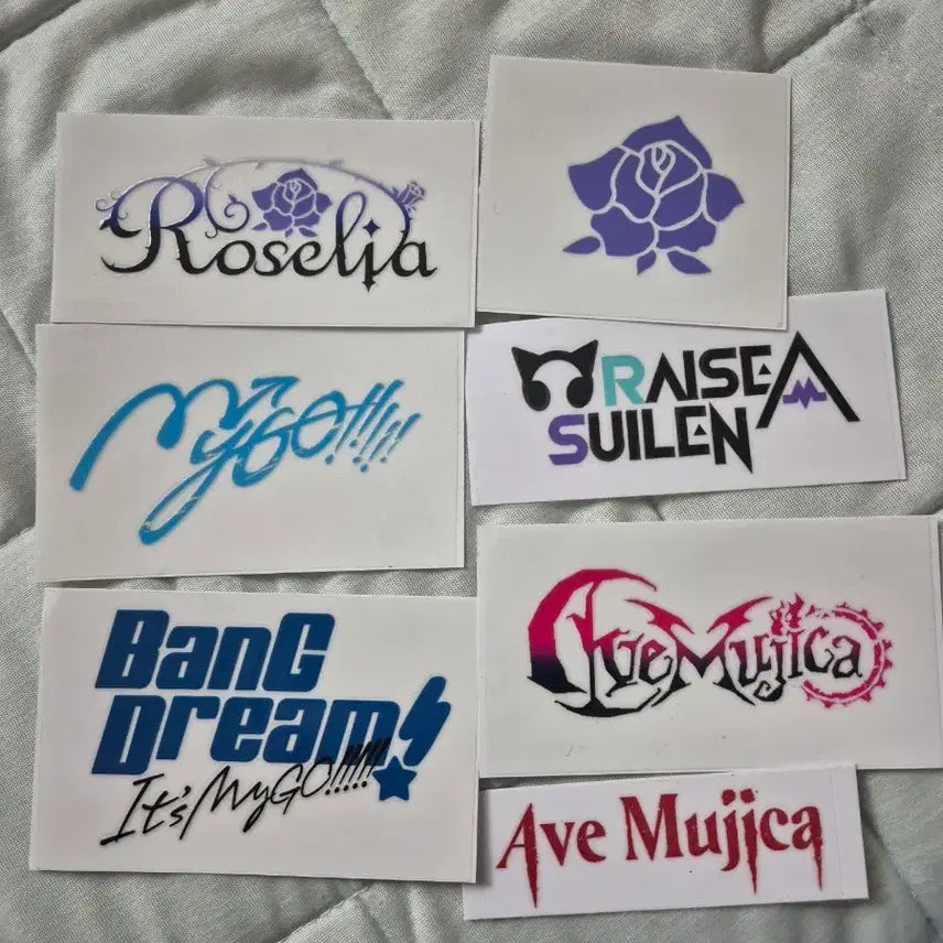 [BUNJANG] BanG Dream! Band Logo Sticker Set / 뱅드림 밴드 로고 스티커 세트(비공식)
