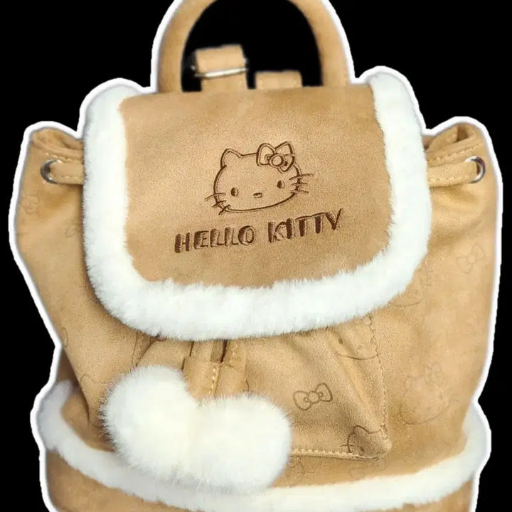 [BUNJANG] Hello Kitty Suede Backpack / 키티 스웨이드백팩