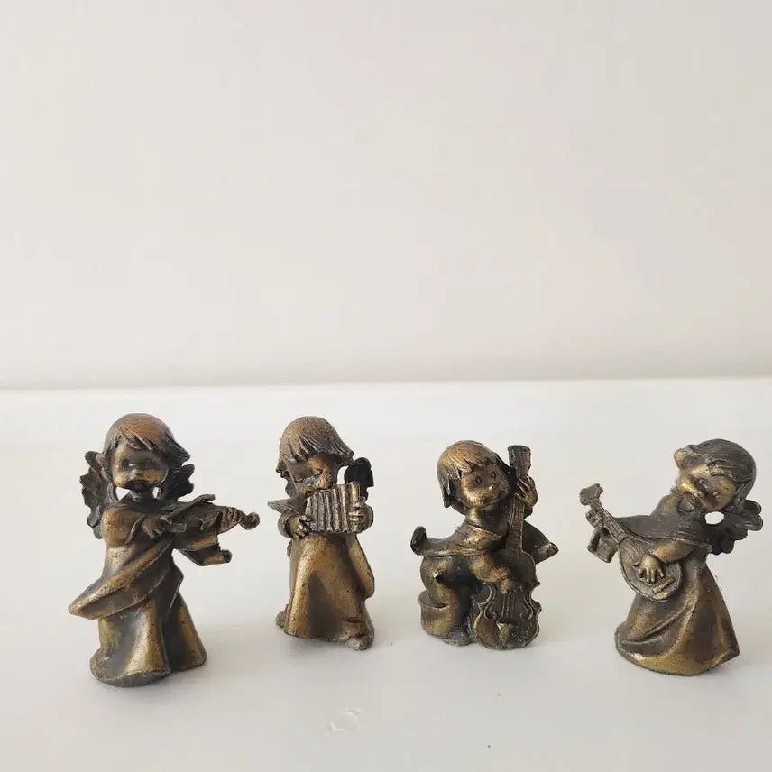 [BUNJANG] Antique Bronze Angel Statues Set / 당일발송)동 천사상4개