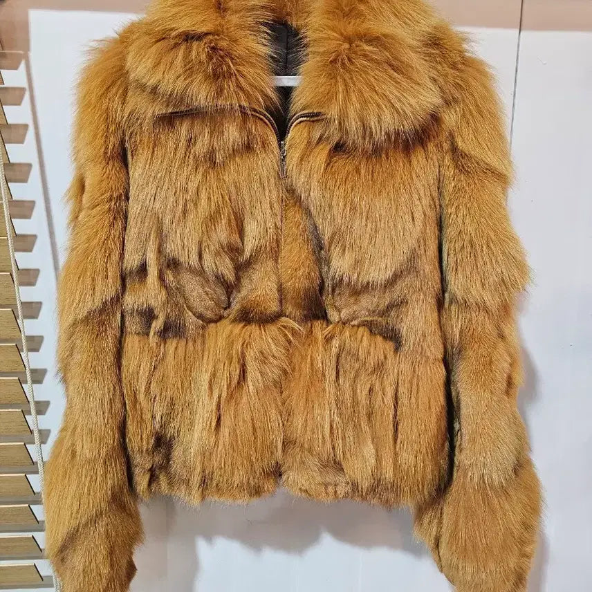 [BUNJANG] Fox Fur Jacket Brown Women's Size 66 / 여우 털 자켓 브라운 여성용66사이즈