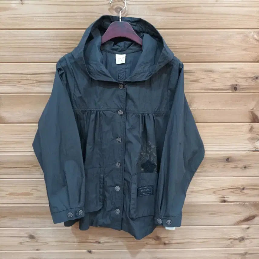 [BUNJANG] Hooded Button Gray Jacket / 후드 버튼 그레이 자켓