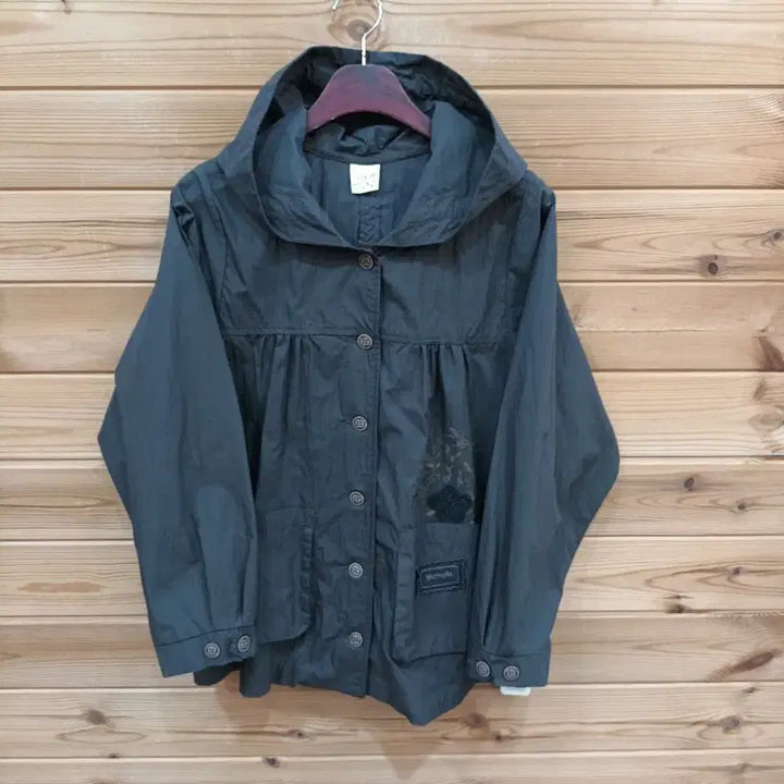 [BUNJANG] Hooded Button Gray Jacket / 후드 버튼 그레이 자켓