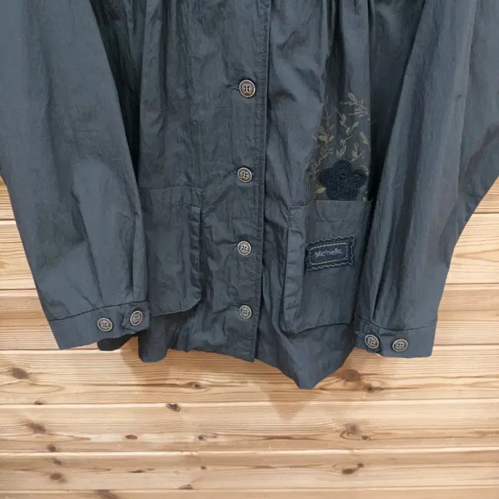 [BUNJANG] Hooded Button Gray Jacket / 후드 버튼 그레이 자켓