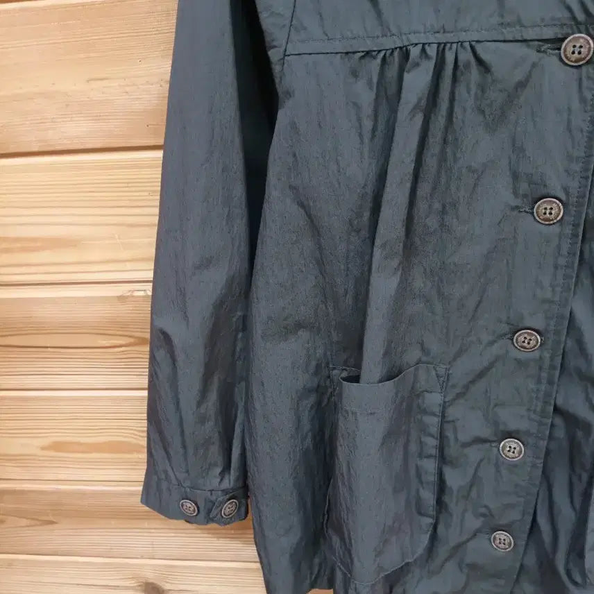 [BUNJANG] Hooded Button Gray Jacket / 후드 버튼 그레이 자켓