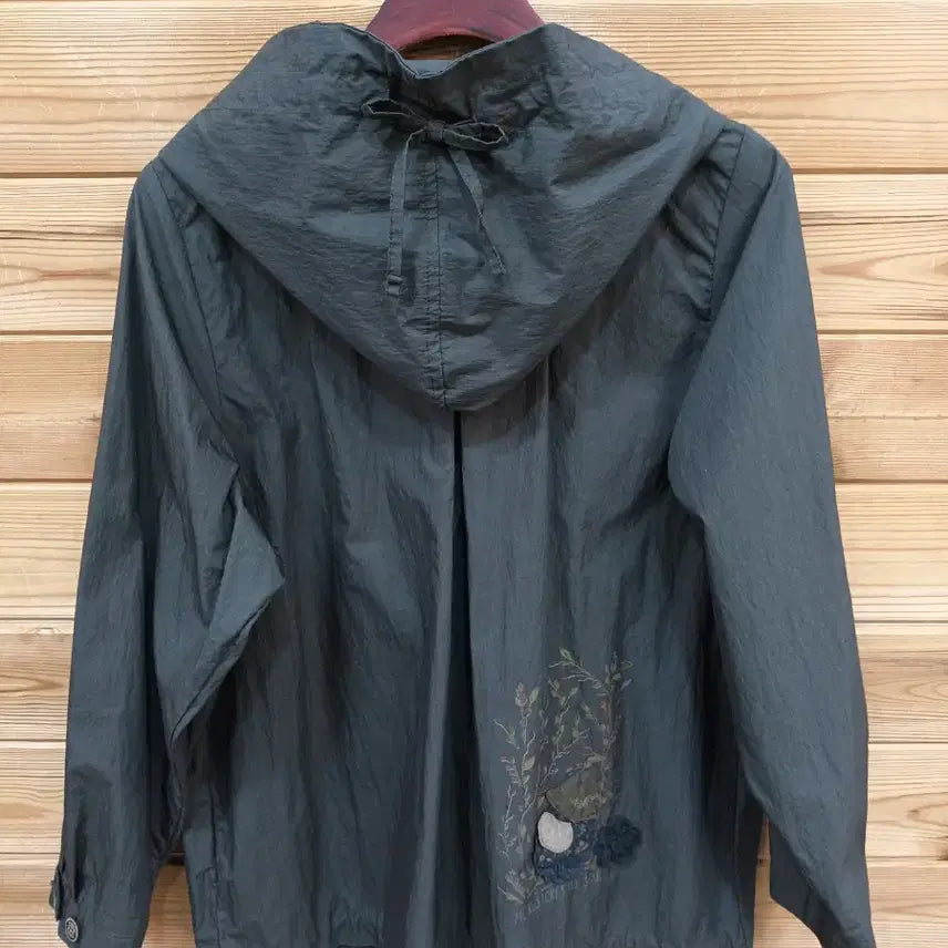 [BUNJANG] Hooded Button Gray Jacket / 후드 버튼 그레이 자켓