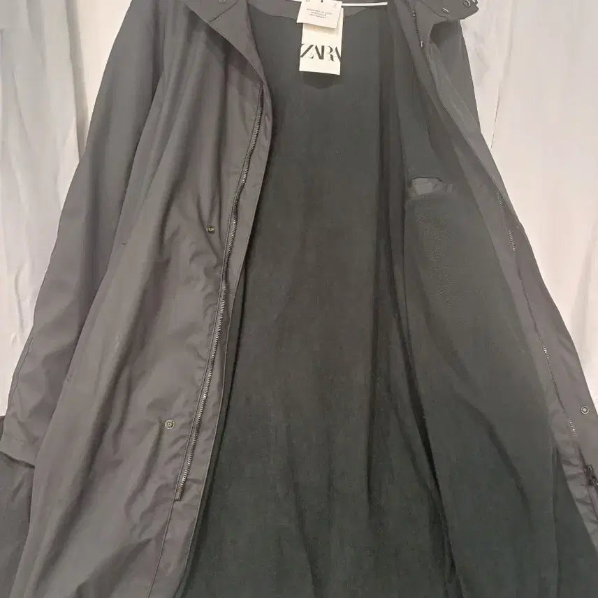 [BUNJANG] ZARA Black Hooded Coat / 자라 블랙 후드 코트 새상품