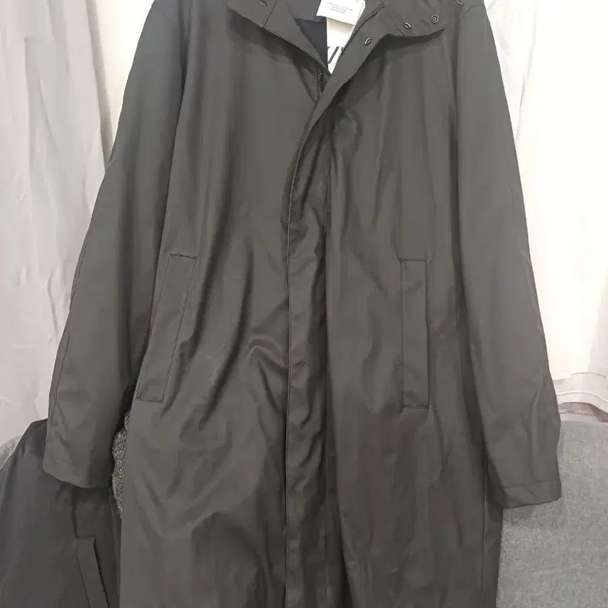 [BUNJANG] ZARA Black Hooded Coat / 자라 블랙 후드 코트 새상품