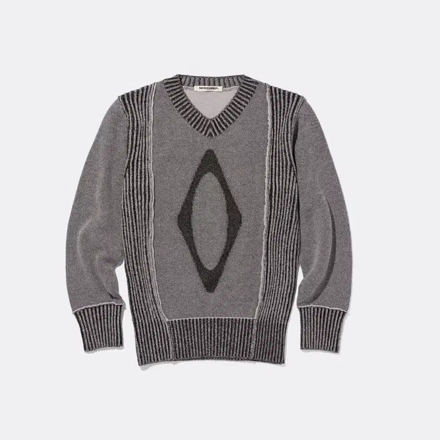 [BUNJANG] Mischief Jacquard Knitted Sweater / 미스치프 쟈가드 니트 JACQUARD KNITTED SWEATER