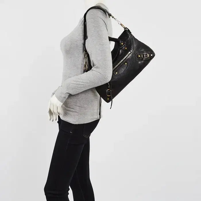 [SOLD OUT] 발렌시아가 르 시티 퍼스트 백 금장 블랙