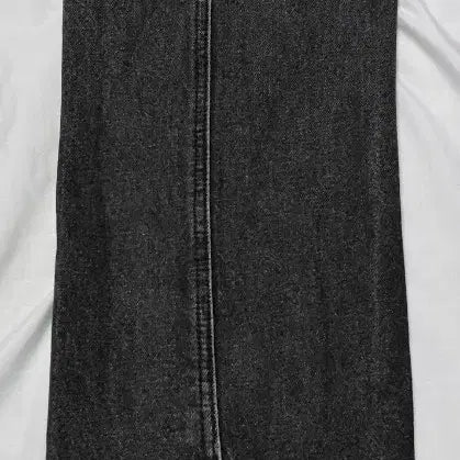 [BUNJANG] Maison Mihara Yasuhiro Center Press Snap Slit Denim (Black Denim) / [48] 메종 미네드 센터 프레스 스냅 슬릿 데님 (흑청)