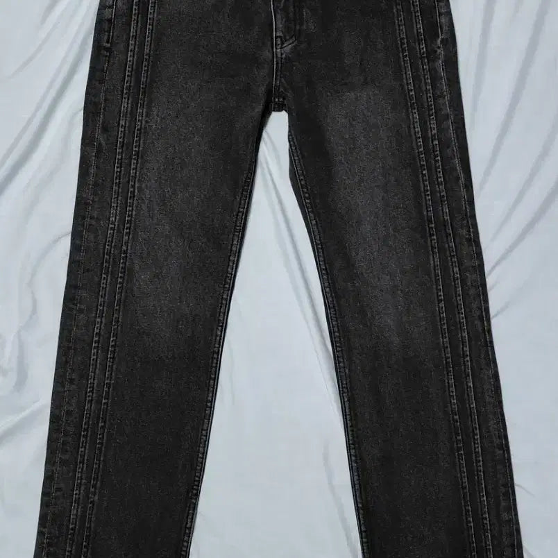 [BUNJANG] Maison Mihara Yasuhiro Center Press Snap Slit Denim (Black Denim) / [48] 메종 미네드 센터 프레스 스냅 슬릿 데님 (흑청)