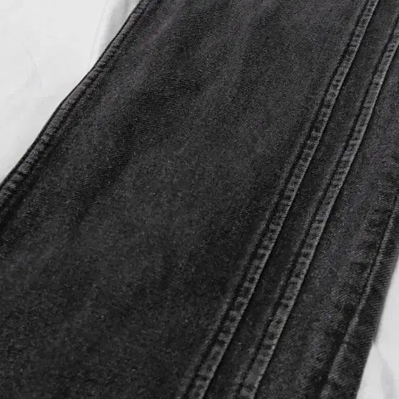 [BUNJANG] Maison Mihara Yasuhiro Center Press Snap Slit Denim (Black Denim) / [48] 메종 미네드 센터 프레스 스냅 슬릿 데님 (흑청)