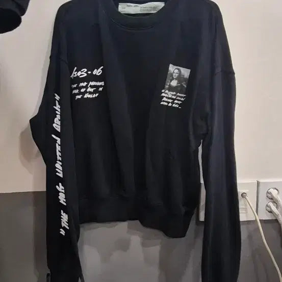 [BUNJANG] Off-White Mona Lisa Black Sweatshirt / 정품 오프화이트 모나리자 블랙 맨투맨