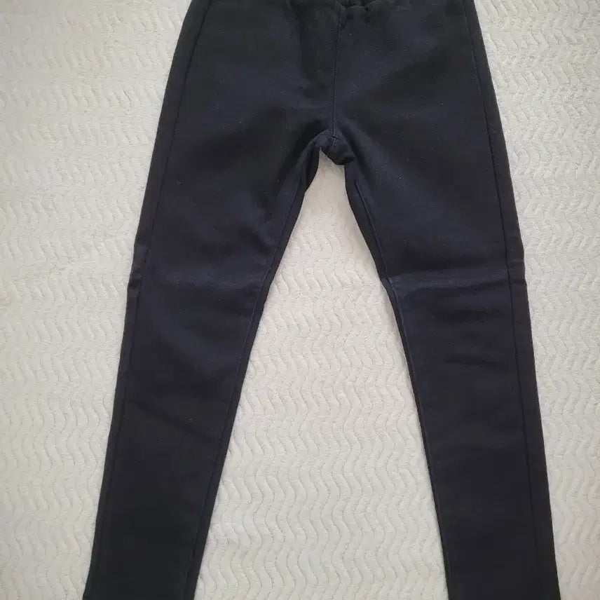 [BUNJANG] Black Fleece-Lined Skinny Pants / 키작녀 밴딩 기모 스키니 블랙