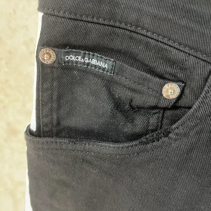 [BUNJANG] Dolce &amp; Gabbana Black Denim Jeans / 돌체앤가바나 블랙 옆라인 데님 청바지