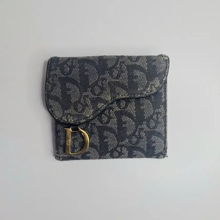 [BUNJANG] Dior Oblique Saddle Bi-fold Wallet Navy / 디올 오블리크 새들 반지갑 네이비