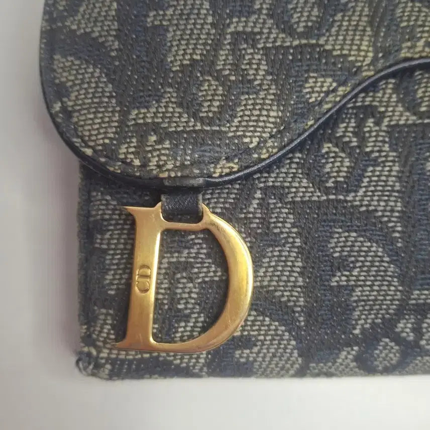 [BUNJANG] Dior Oblique Saddle Bi-fold Wallet Navy / 디올 오블리크 새들 반지갑 네이비
