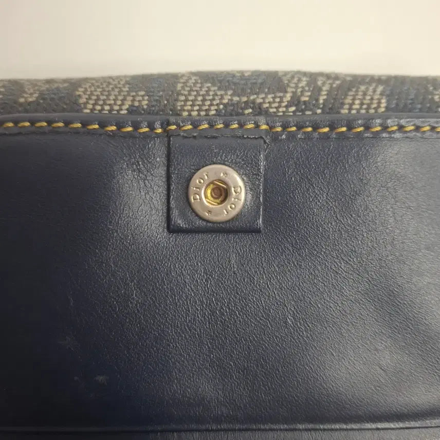 [BUNJANG] Dior Oblique Saddle Bi-fold Wallet Navy / 디올 오블리크 새들 반지갑 네이비