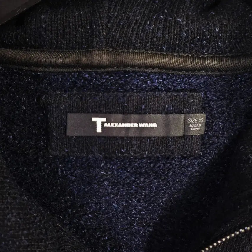 [BUNJANG] Alexander Wang Navy Knit Hooded Zip-up / 알렉산더왕 네이비 니트 후드 집업 d98