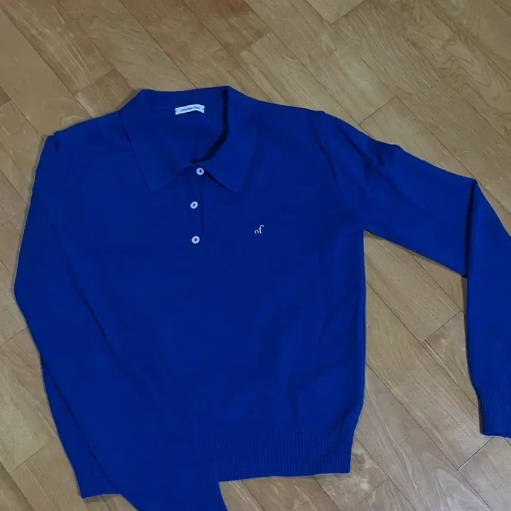 [BUNJANG] Overdue Flare Blue Knit Top / 오버듀플레어 니트