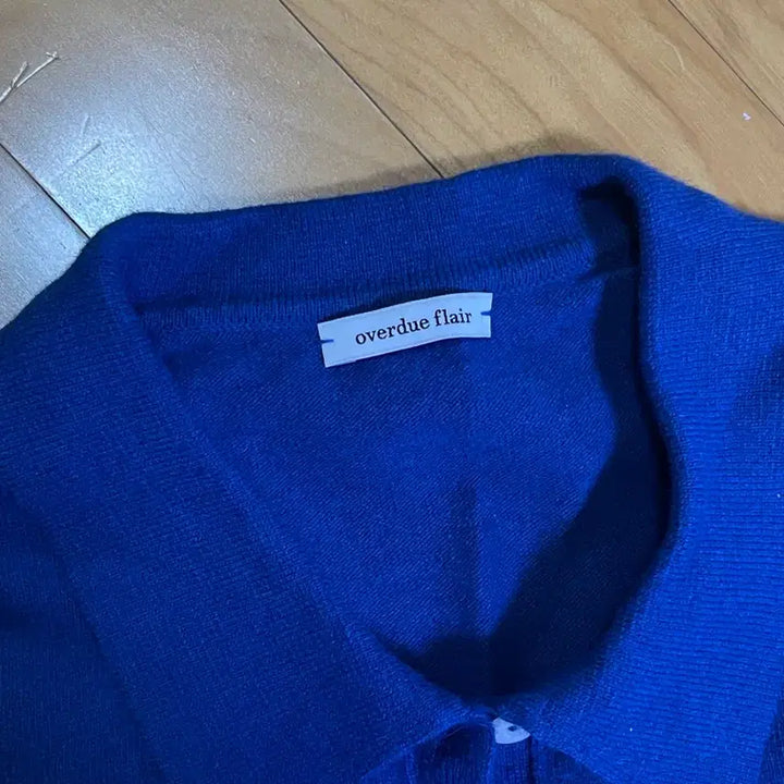 [BUNJANG] Overdue Flare Blue Knit Top / 오버듀플레어 니트