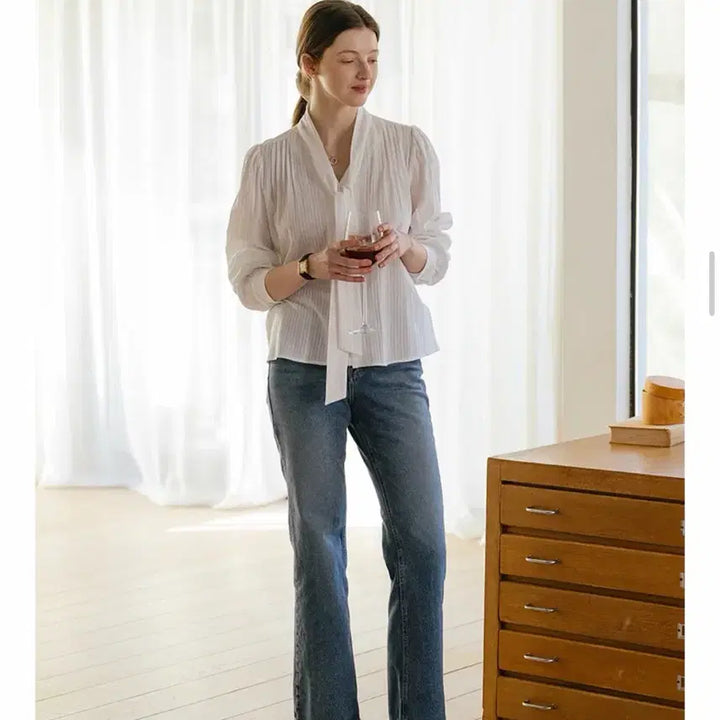 [BUNJANG] Til I Die Lace Blouse / 틸아이다이 레이스 블라우스 리본블라우스 졸업 블라우스