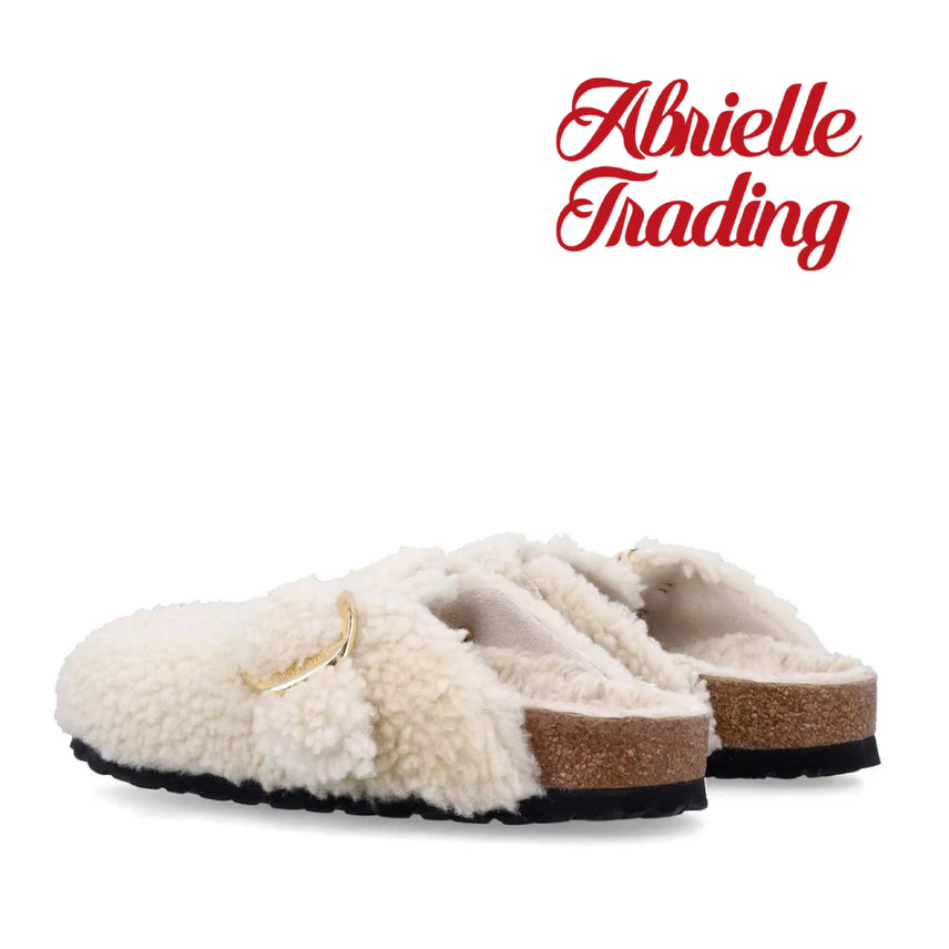 [BUNJANG] Birkenstock Boston Big Buckle Eggshell Slippers (230mm) / 버켄스탁 어그 슬리퍼 (230미리) - 보스턴 빅 버클 에그쉘 - 내로우